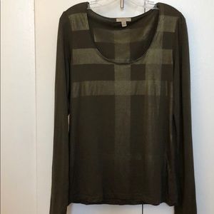 Burberry Brit long sleeve cotton shirt (olive)
